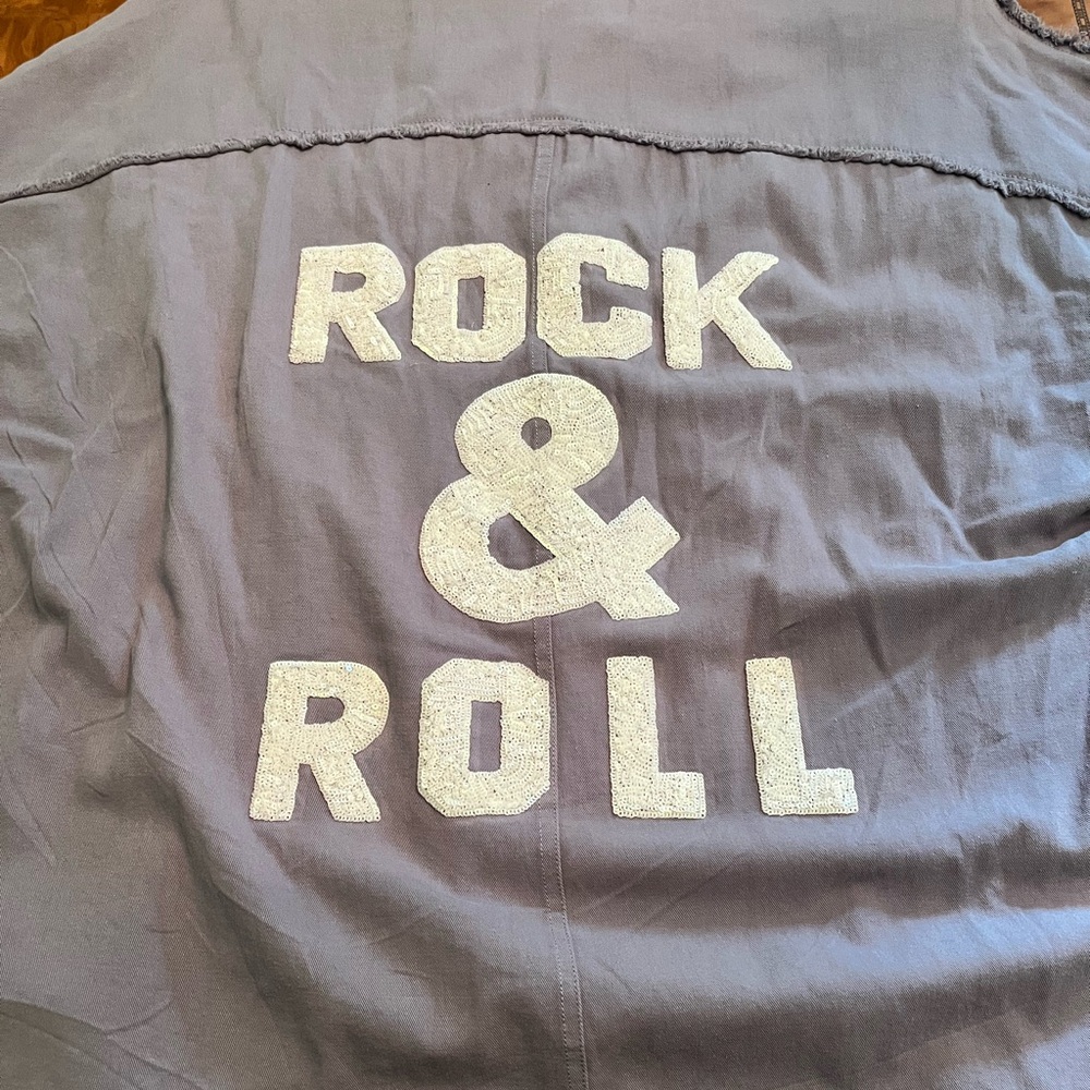 NWT Chambray/light denim top